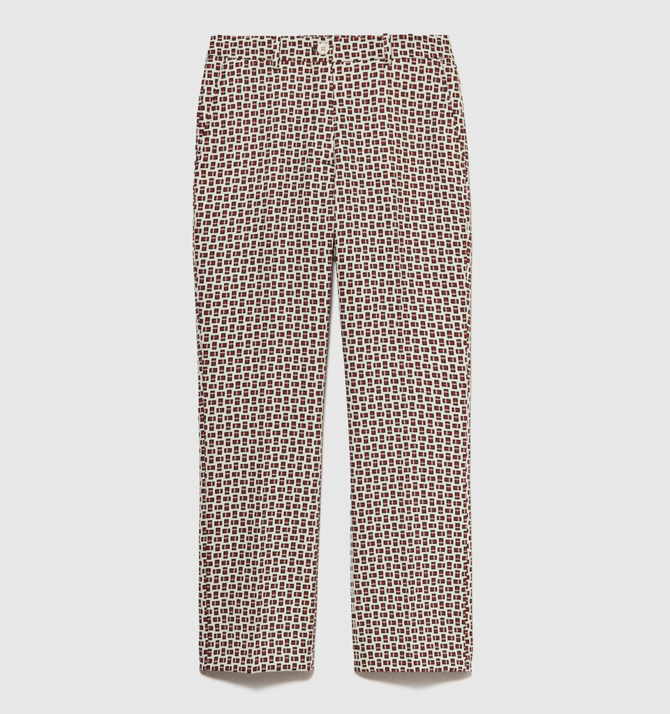 Printed cigarette trousers - women's skinny fit trousers - Multi-color | Sisley image number 6